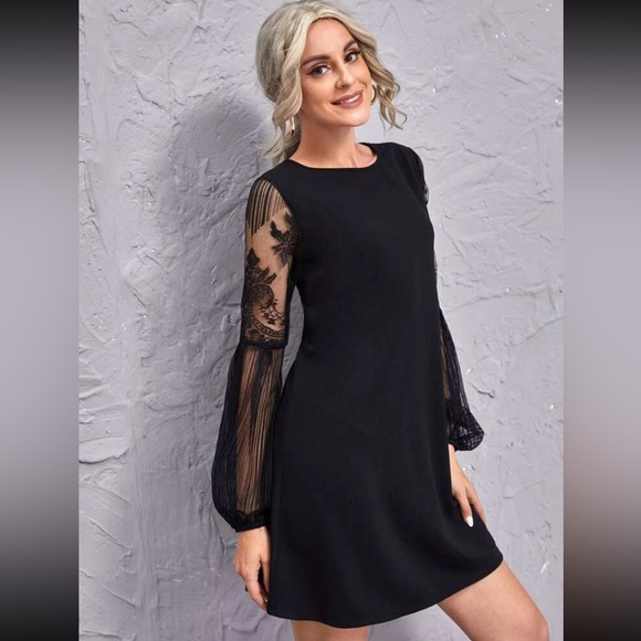 NWOT-Black Lace Dress - Picture 8 of 8